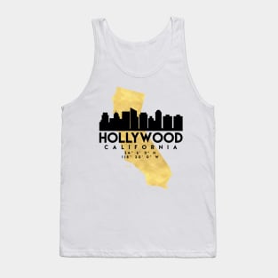 Hollywood California Skyline Map Art Tank Top